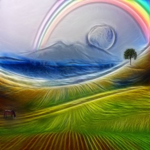 Painterly Peaceful Landscape